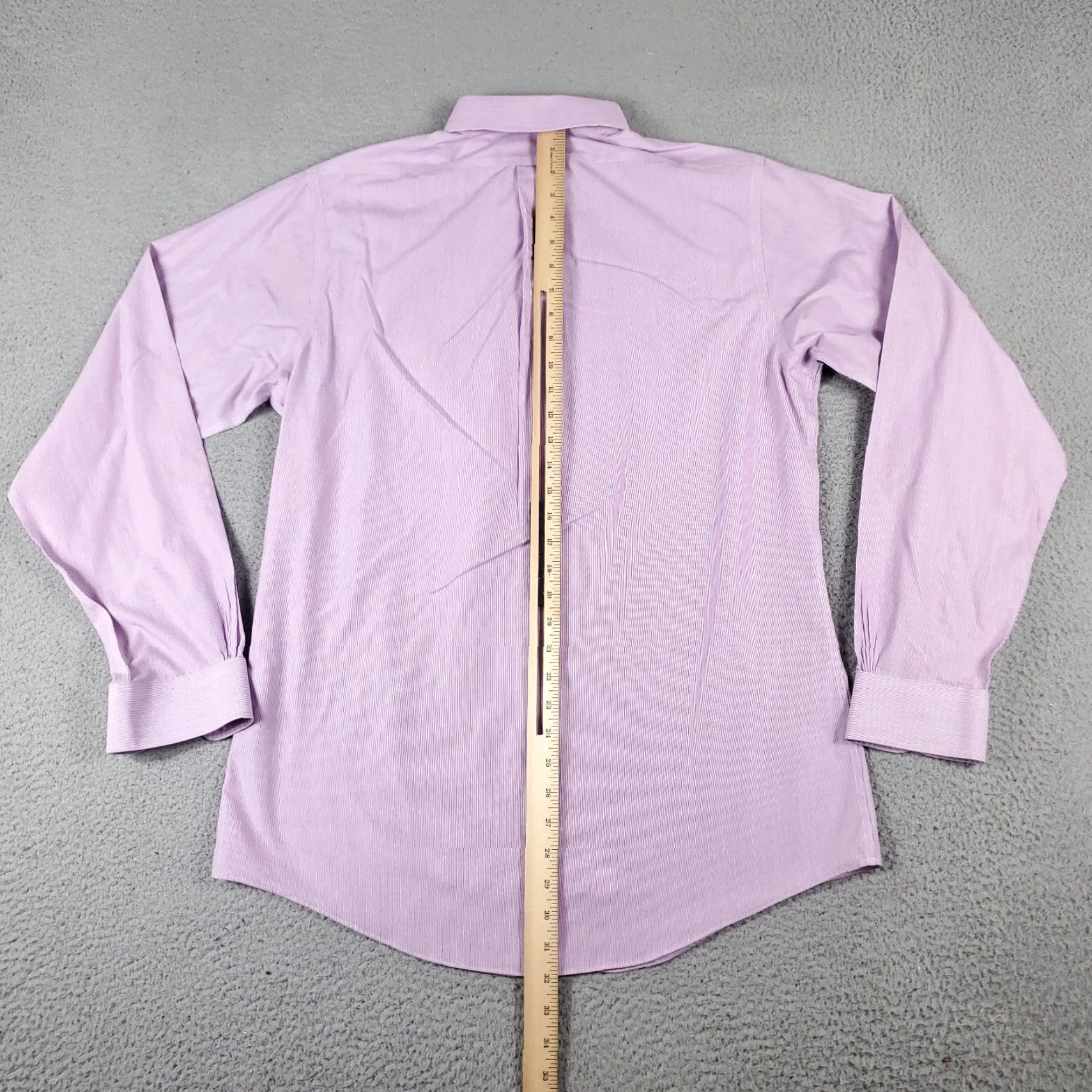 Brooks Brothers Brooks Brothers Dress Shirt Mens 16 Purple Striped Long Sleeve Button-Down Regular Fit Size 42R - 4 Thumbnail