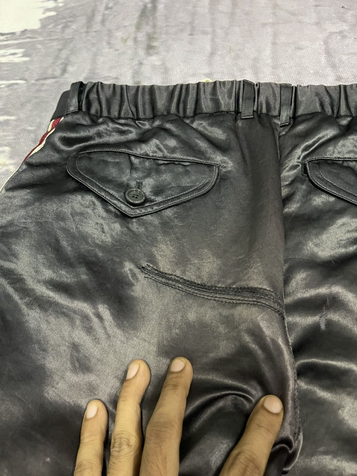 Gucci GUCCI SILK SIDE STRIPES FADED PANTS RARE Size US 29 - 23 Thumbnail