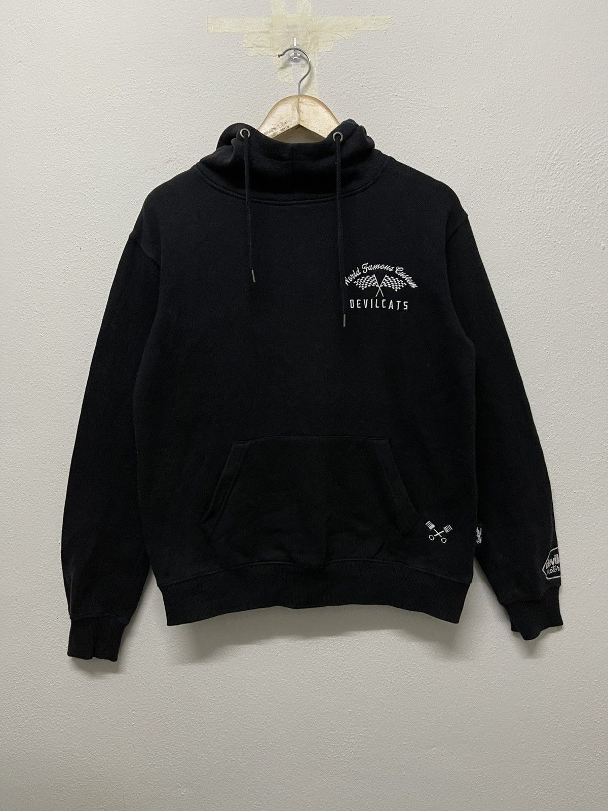 If Six Was Nine 2000s DEVILCATS BLACK MOTORCYCLE PULLOVER HOODIE Size US M / EU 48-50 / 2 - 2 Thumbnail