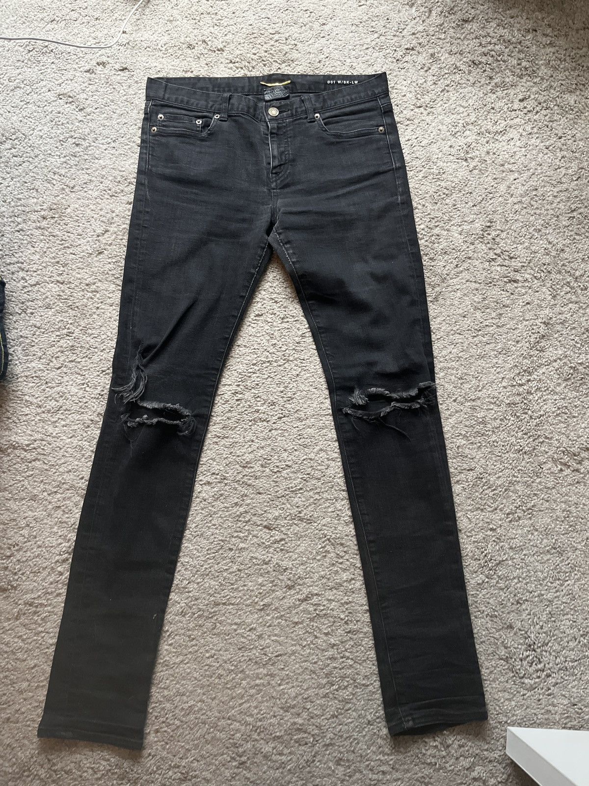 パンツ SAINT LAURENT destroy denim pants SAINT LAURENT PARIS サンローランパリ 13AW ストレッチ