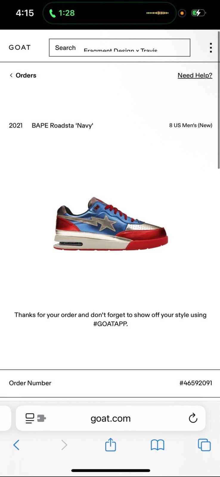 Bape BAPE Roadsta “Navy” Size US 8 / EU 41 - 12 Thumbnail