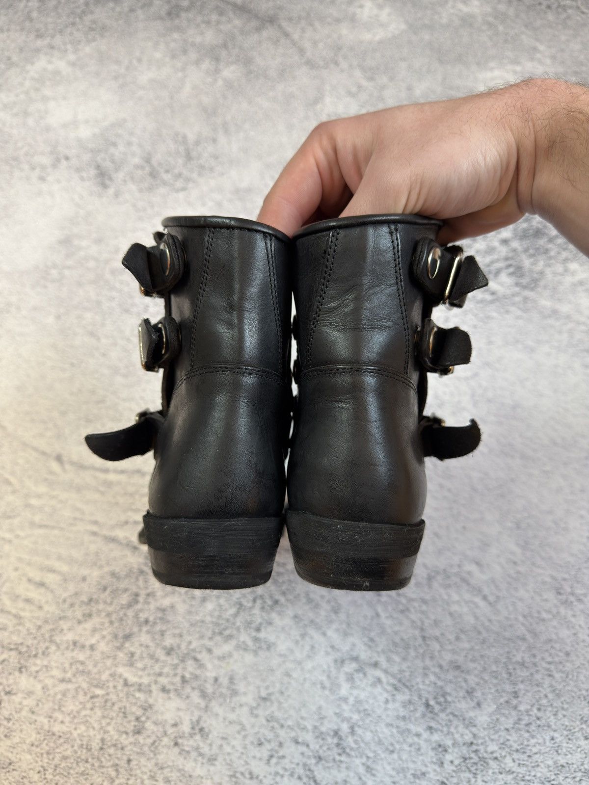 Golden Goose Golden Goose Noha Triple Strap Biker Boots Black Leather Size US 10 / IT 40 - 13 Thumbnail