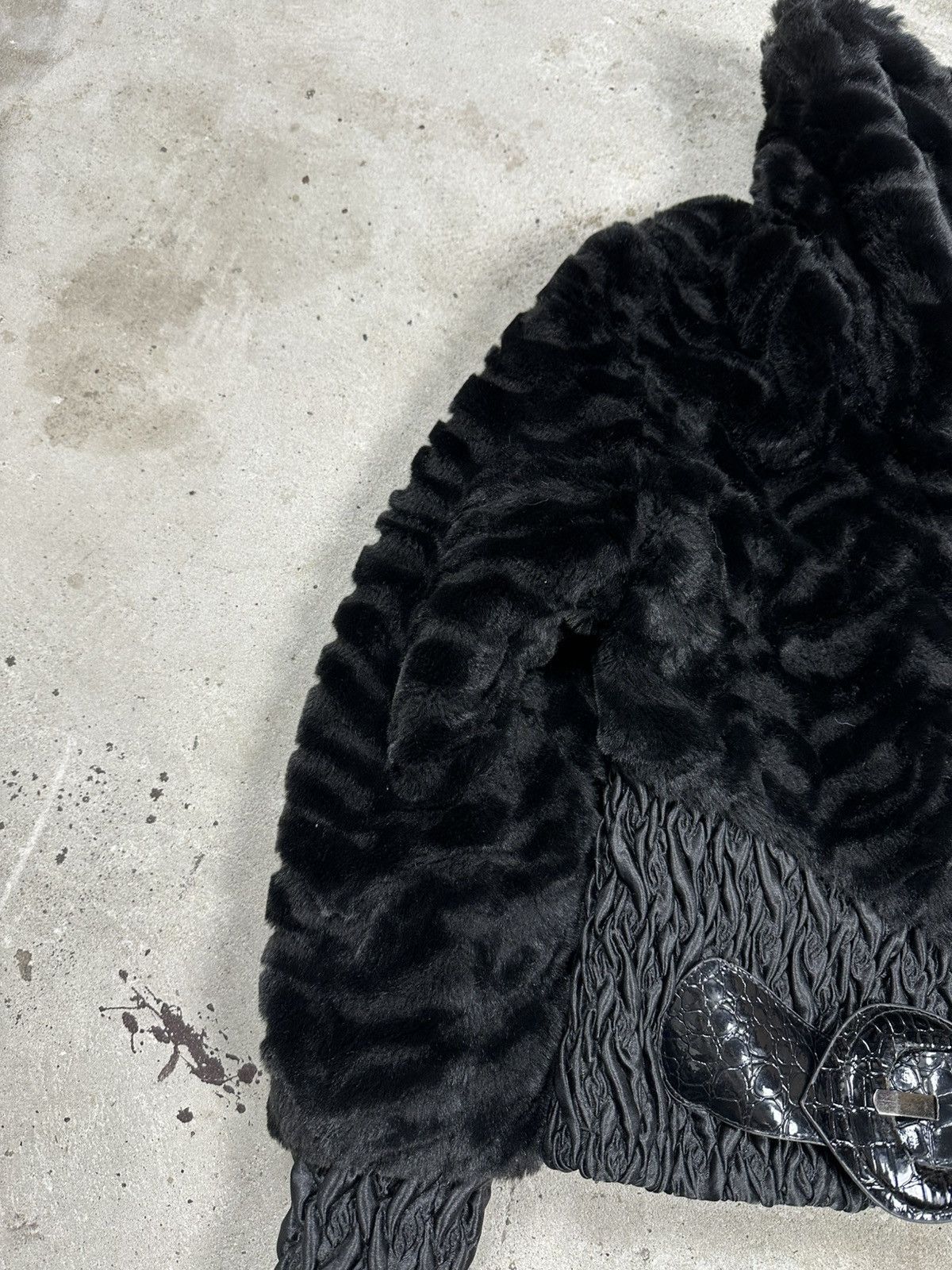 If Six Was Nine × Japanese Brand × Le Grande Bleu (L.G.B.) Vintage Y2K Faux Fur Bomber Jacket Japanese Style Belted Size US S / EU 44-46 / 1 - 4 Thumbnail
