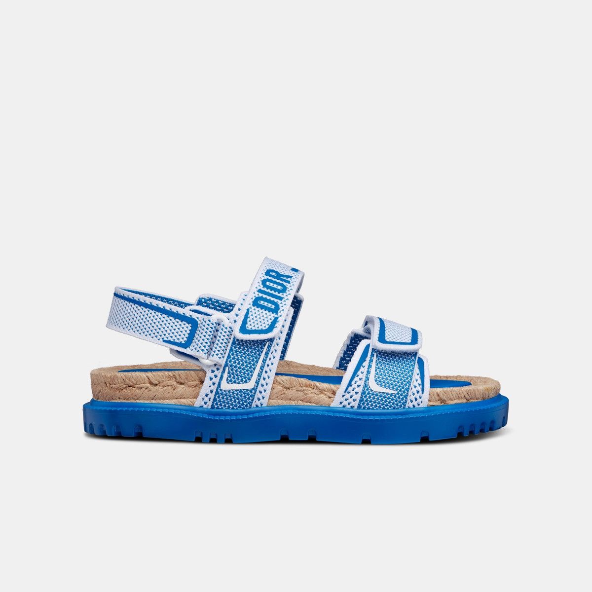 image of Dior O1Bcso1Str0324 Sandal In White & Blue in White/Blue, Women's