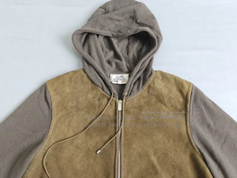 Hermes Hermes Men's leather jacket with knit part 100% cashmere Size US L / EU 52-54 / 3 - 2 Thumbnail