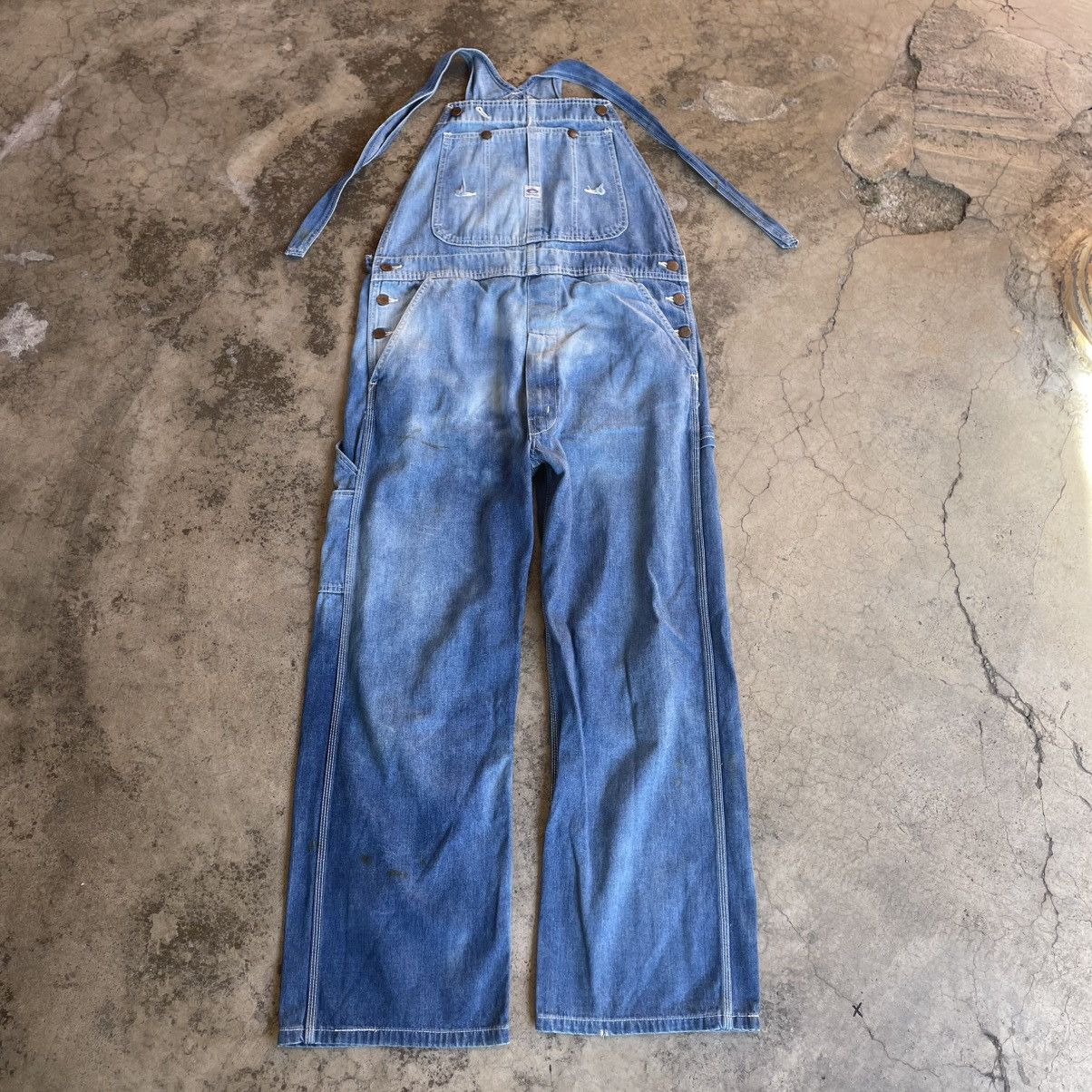 Big John 🔥Vintage Big John Overall Jumsuits Workers Wear Denim Jeans Size US 36 / EU 52 - 1 Thumbnail