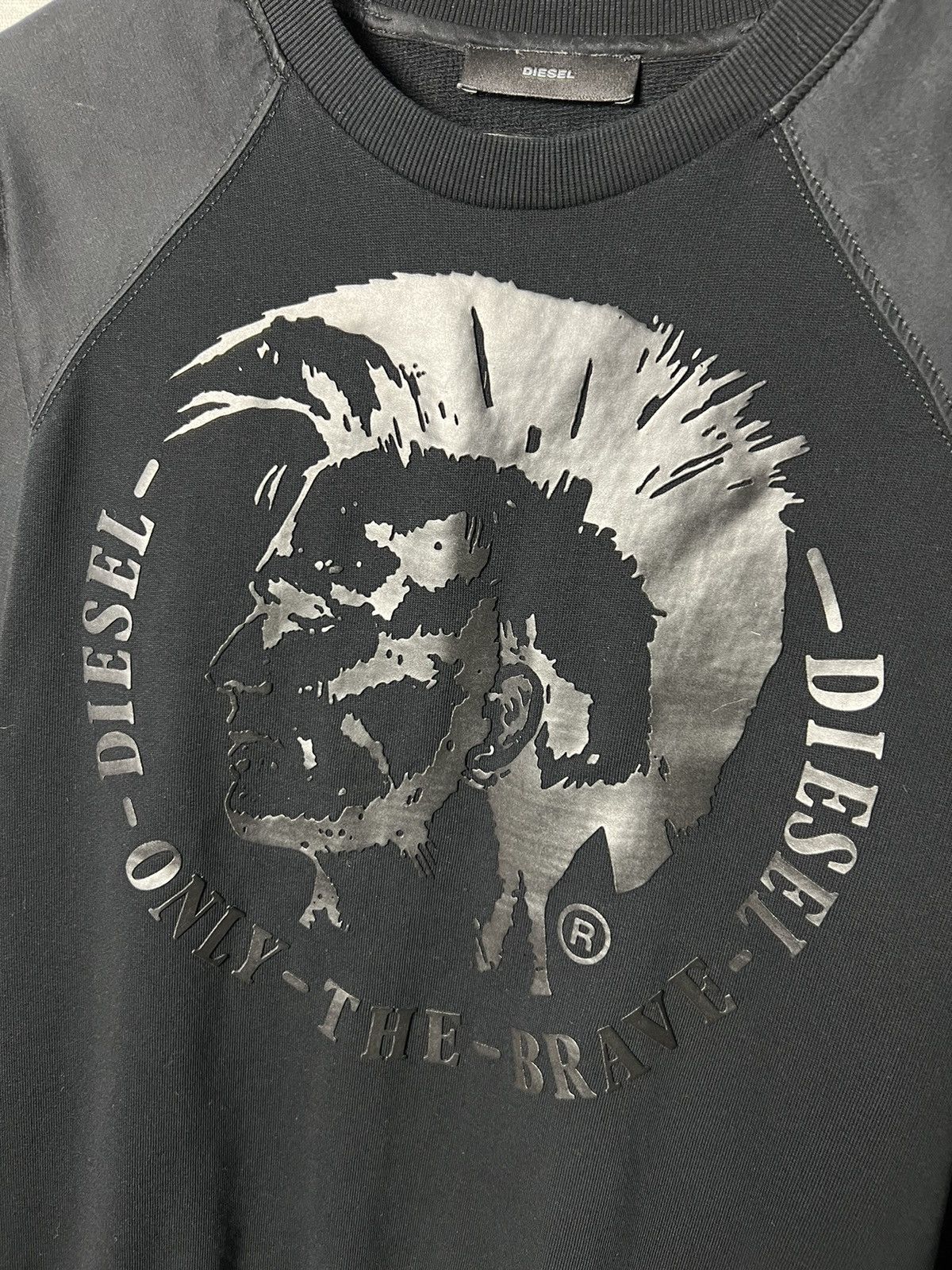 Diesel Rare Diesel Big Logo Total Black Sweatshirt Size US S / EU 44-46 / 1 - 4 Thumbnail