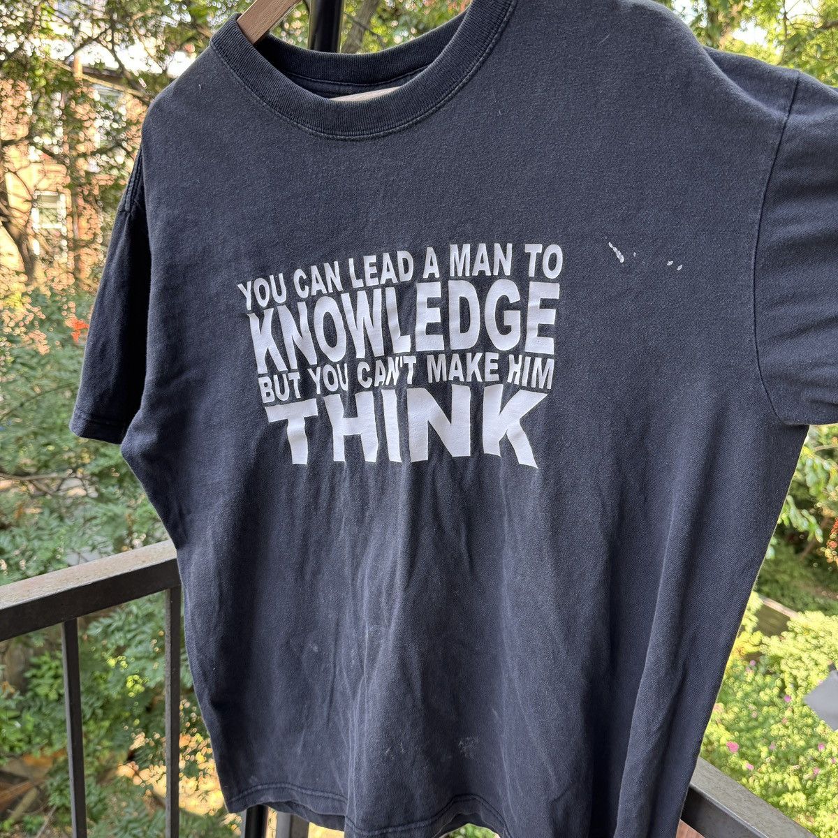 Vintage Thrashed Faded Distressed Quote Shirt ERD Grunge Chrome Size US XL / EU 56 / 4 - 8 Thumbnail