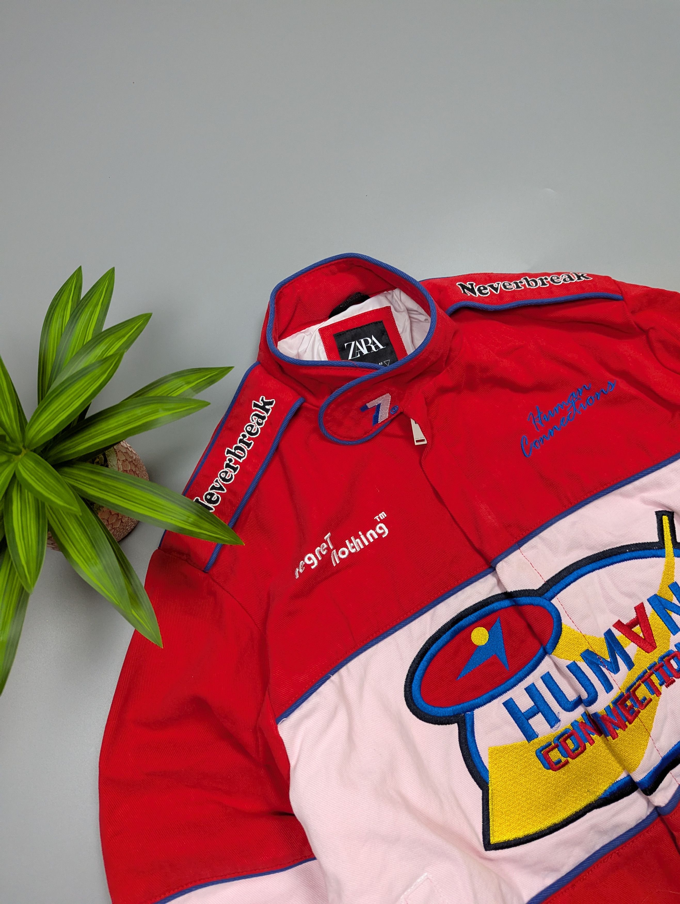 Zara Vintage Zara Racing F1 Nascar Jacket Retro Cotton Bomber Size US L / EU 52-54 / 3 - 6 Thumbnail