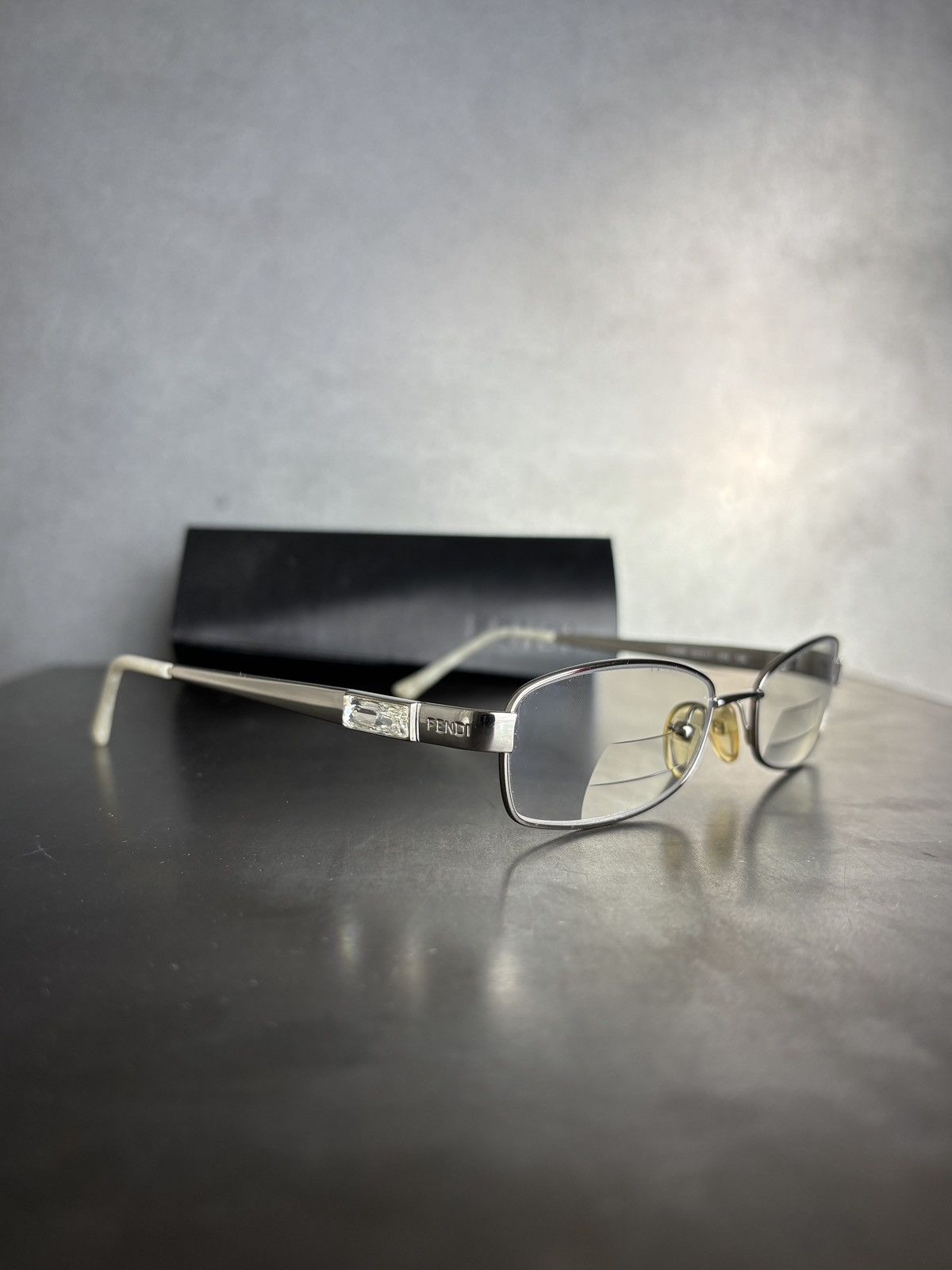 Fendi Vintage Fendi Glasses with Case Chrome Metal F769R Jewel Size ONE SIZE - 1 Thumbnail