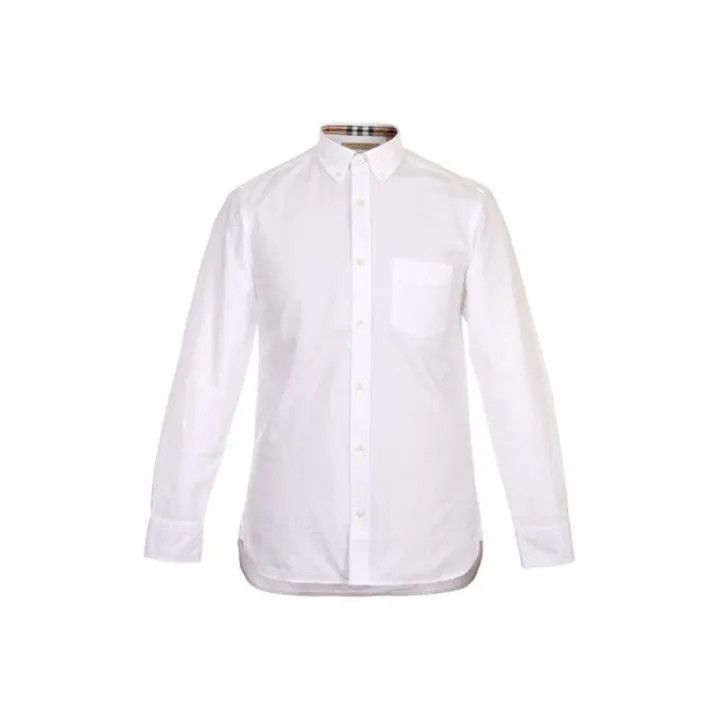 Burberry Burberry White Long Sleeve Button-Up Shirt Size US XL / EU 56 / 4 - 1 Thumbnail