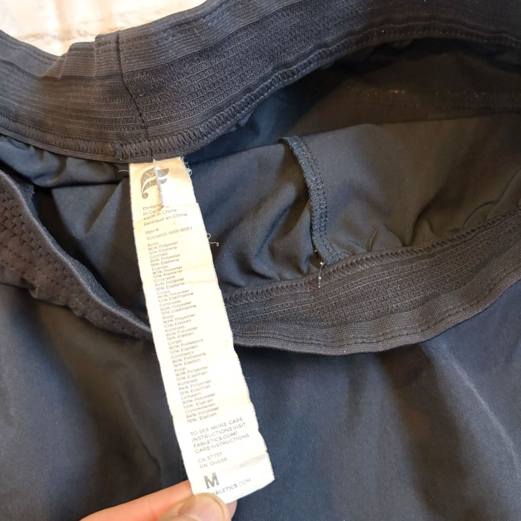 Fabletics Fabletics The Fundamental Shorts Athletic Men's 7" Black Unlined Gray Polyester Spandex Pockets Drawstring Regular M Size US 33 - 4 Thumbnail