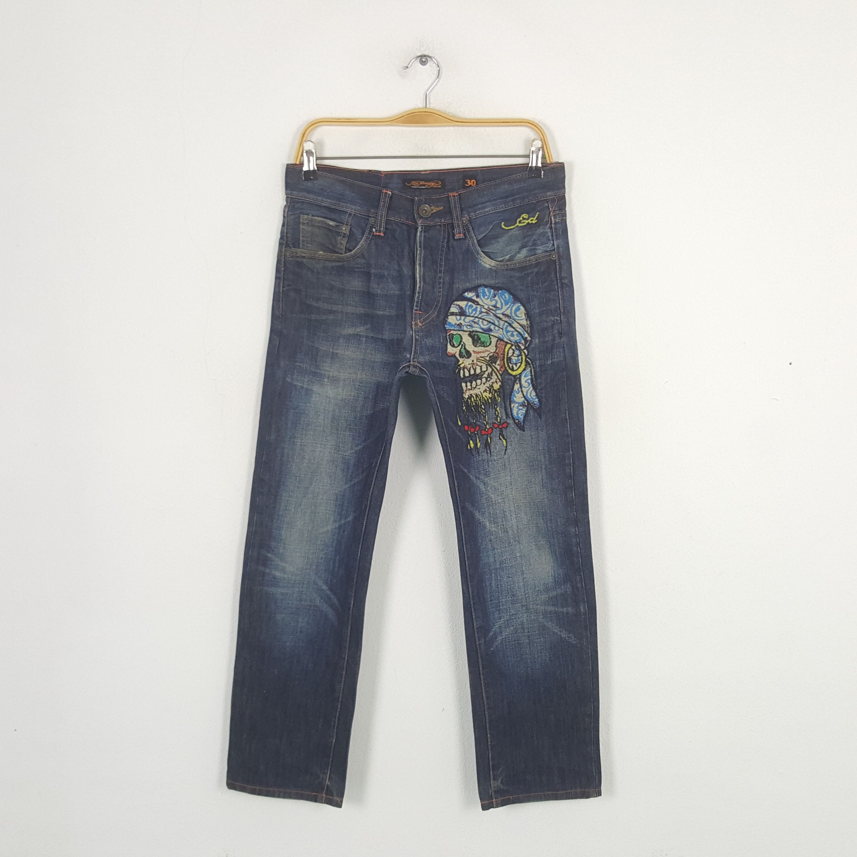 Christian Audigier × Ed Hardy × Vintage Vintage Ed Hardy by Christian Audiger Denim Jeans C280N23 Size US 30 / EU 46 - 1 Thumbnail