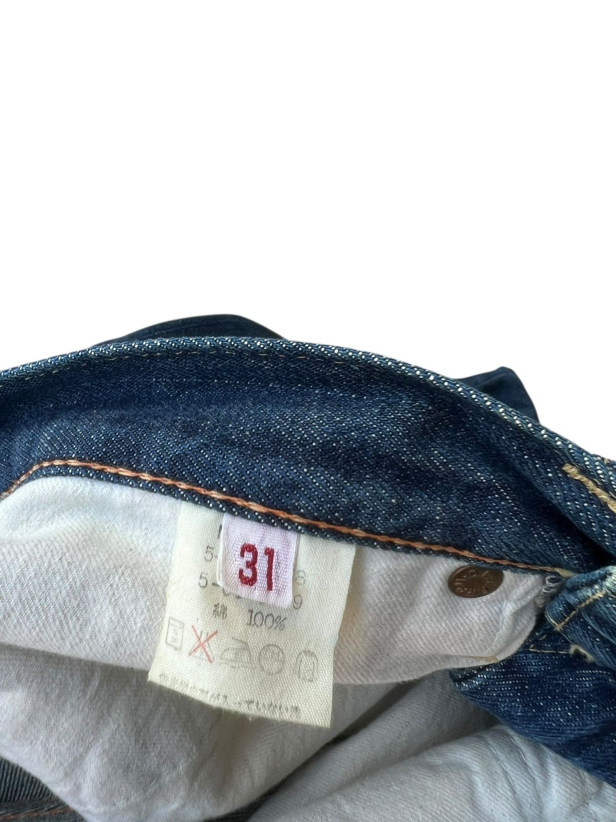 45rpm Vintage 45rpm Japan Fade Blue Denim Jeans Size US 31 - 24 Thumbnail