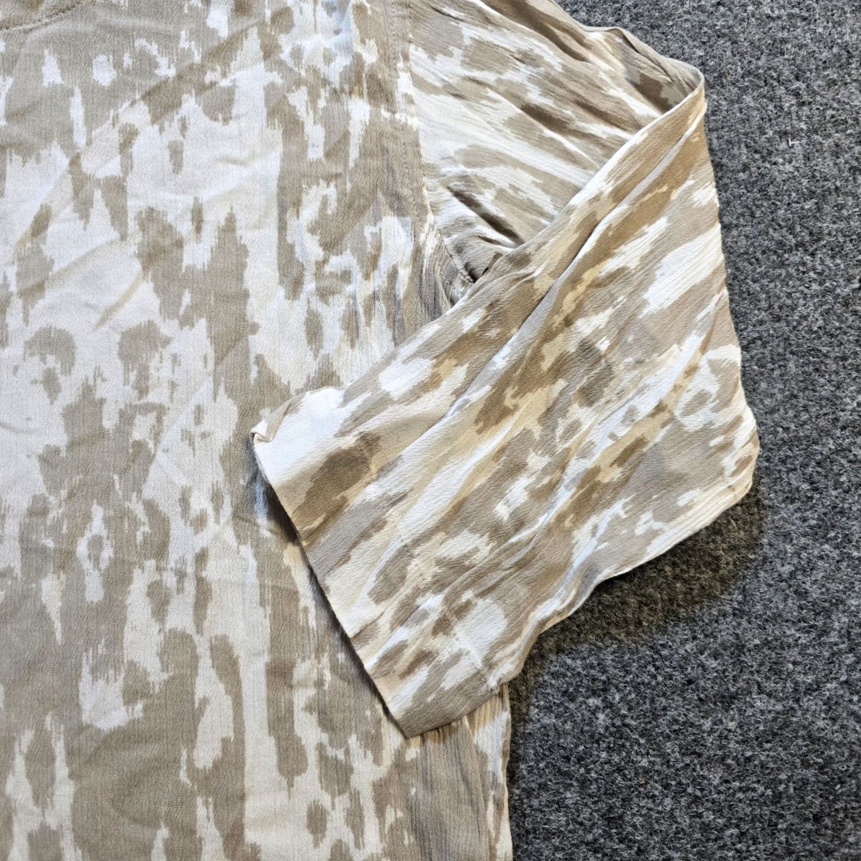 J. Jill J. Jill Top Blouse XS Womens Beige White Tunic Long Sleeve Casual Beachy Size XS / US 0-2 / IT 36-38 - 3 Thumbnail