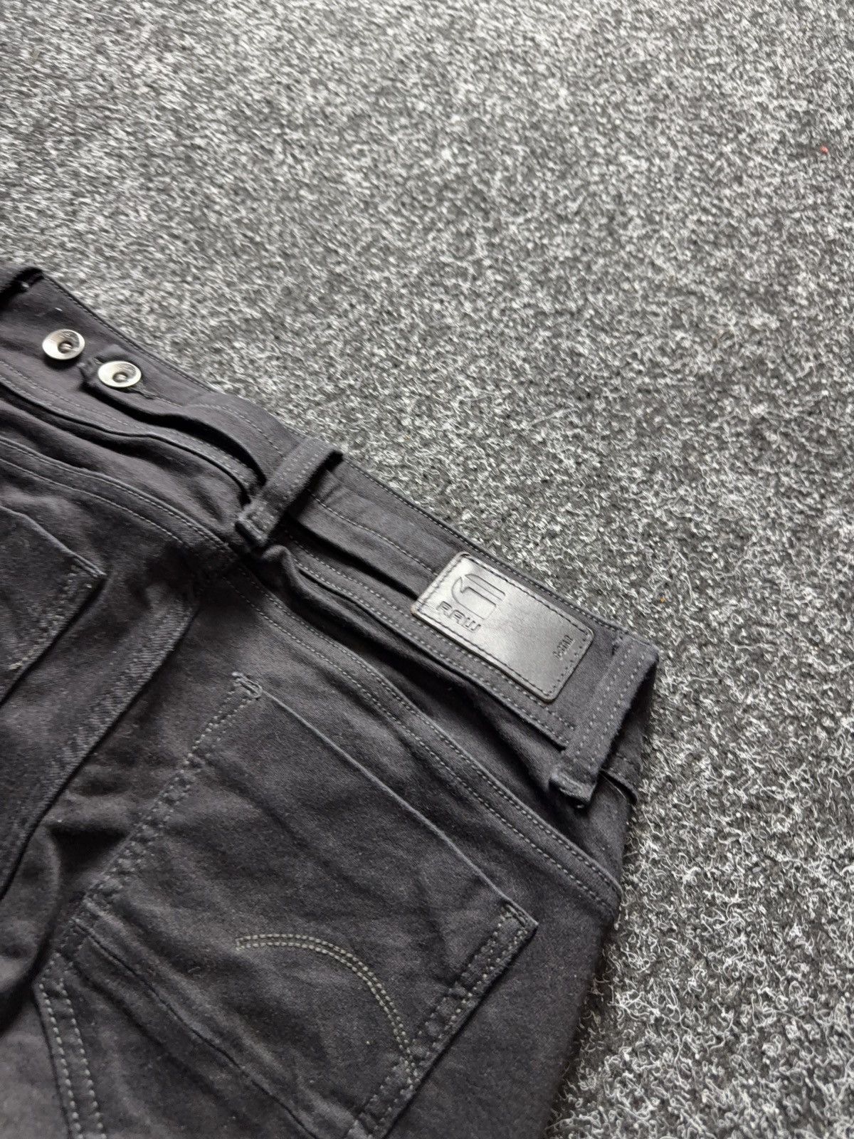 G-Star Y2K Avant Garde 00s G-Star RAW Midge Mid Bootcut Black Jeans Size 28" / US 6 / IT 42 - 17 Thumbnail
