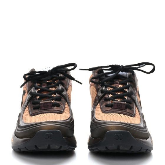 Chanel AUTHENTIC CHANEL Fabric Laminated Calfskin Stretch sneakers Size US 7 / IT 37 - 2 Thumbnail