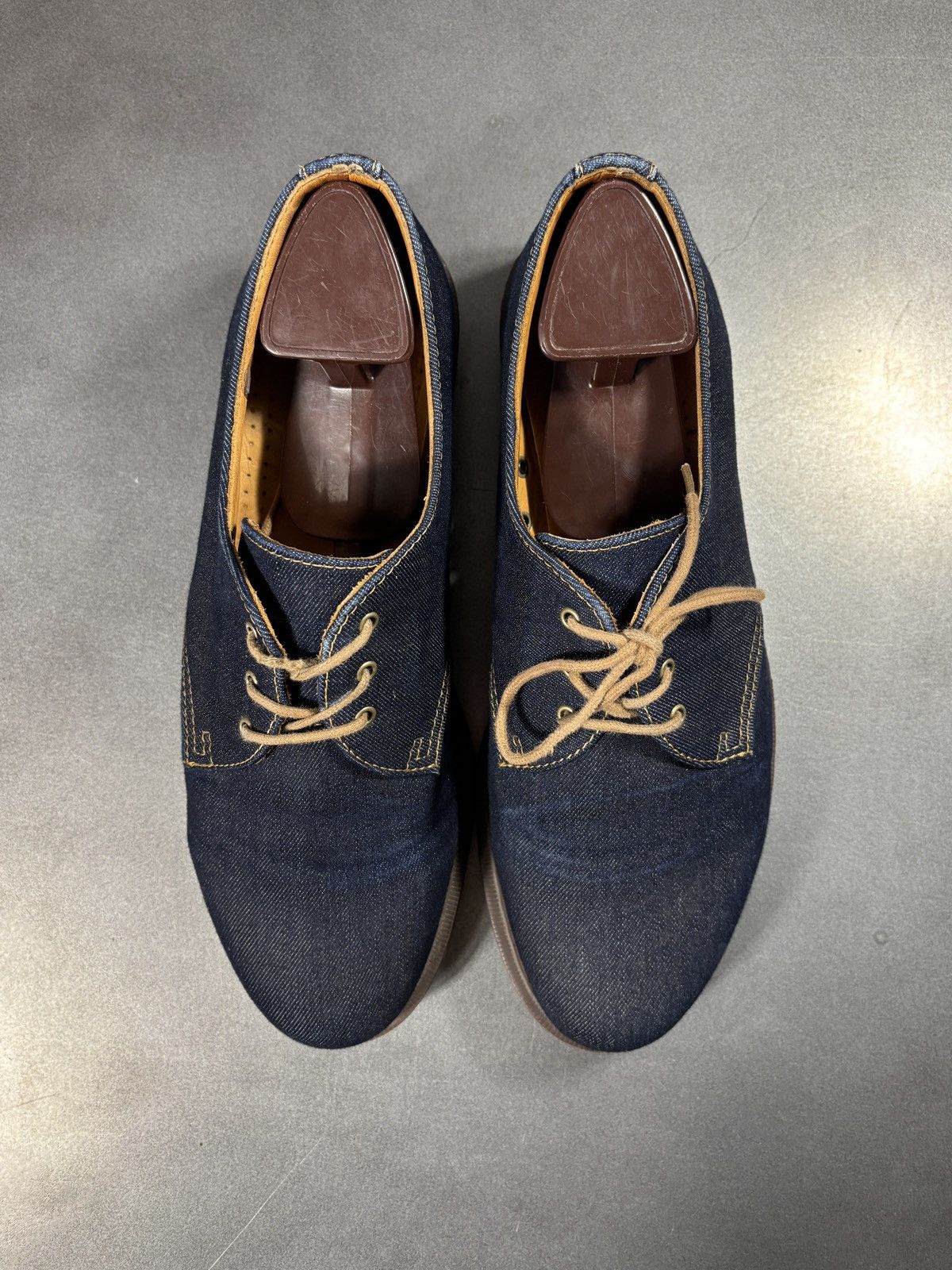Dr. Martens F/W 2004 Doc Martens Denim Derby Boots Y2K Vintage Cagney 10 Size US 10.5 / EU 43-44 - 6 Thumbnail