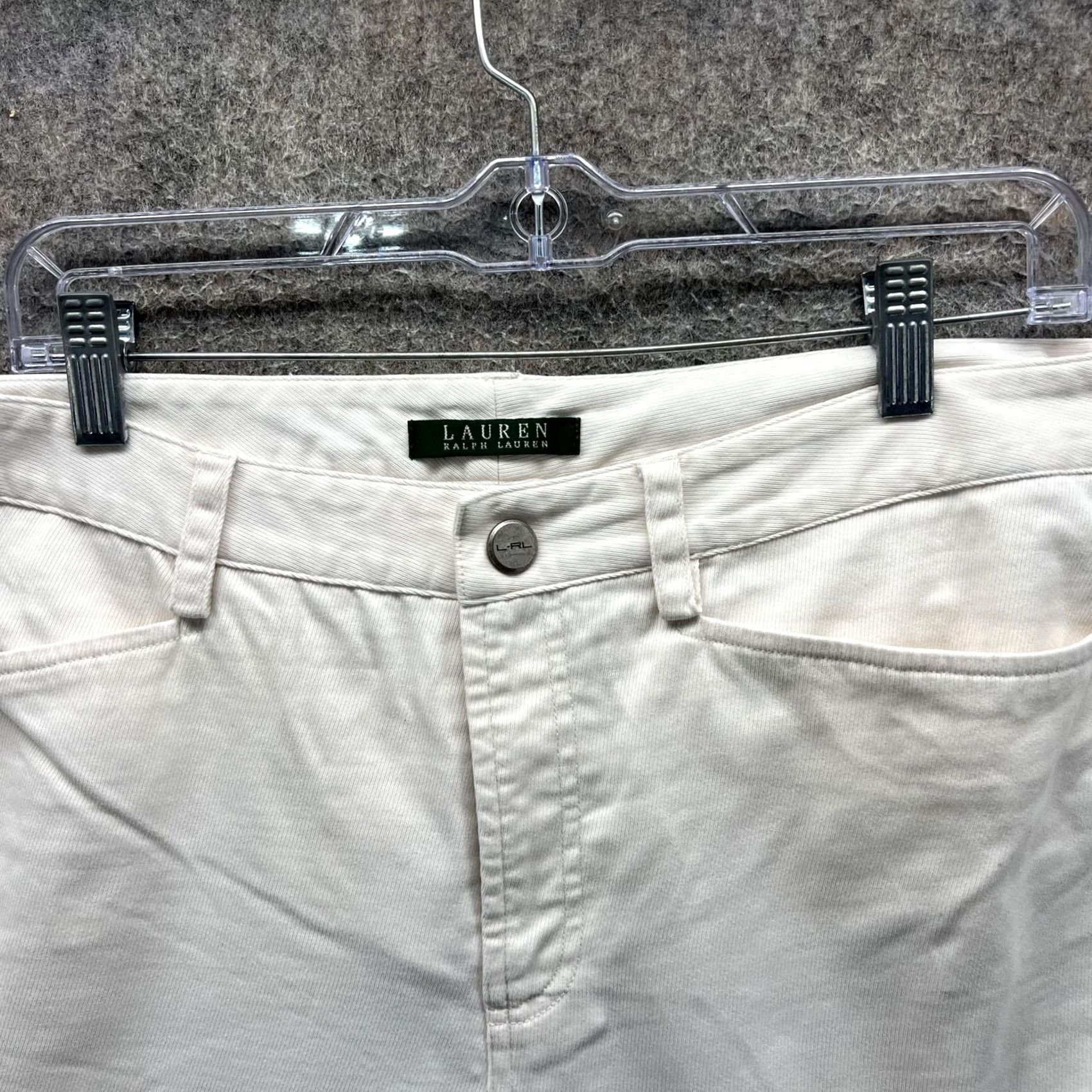 Ralph Lauren Lauren Ralph Lauren Pants Womens 14 White Cargo Straight Leg Twill Casual Size 36" / US 14 / IT 50 - 7 Thumbnail