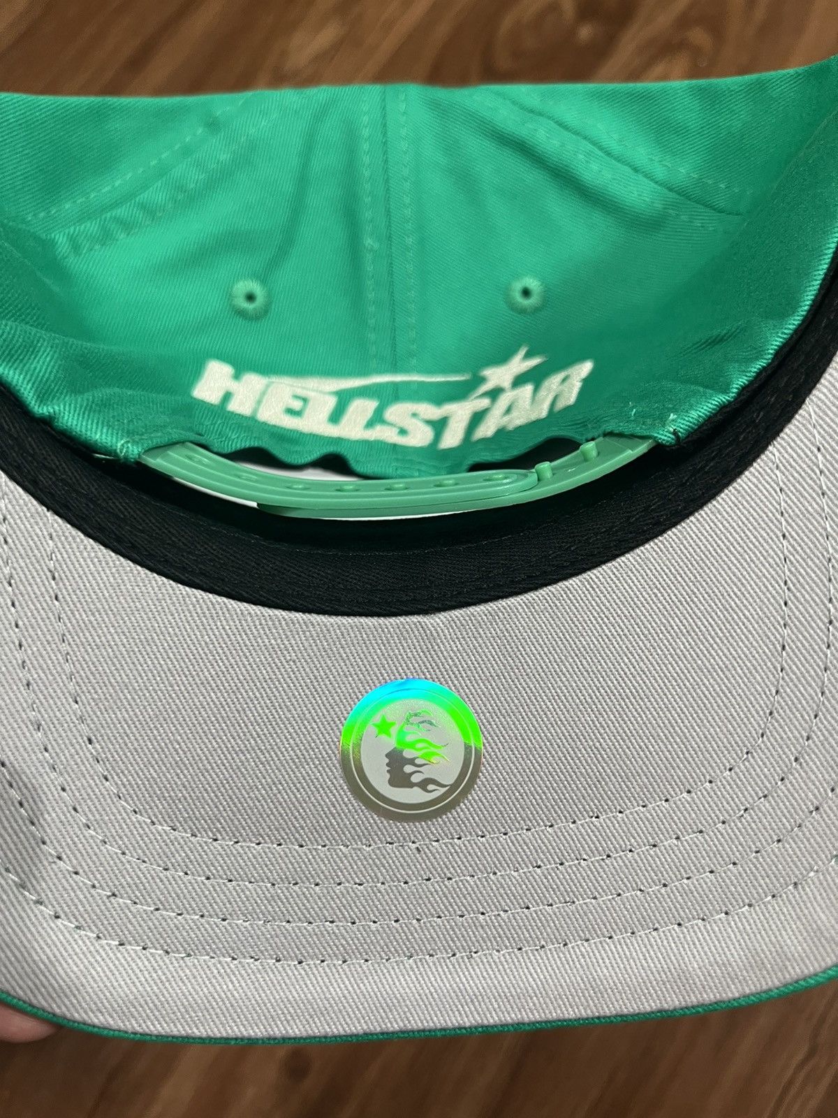 Designer × HELLSTAR Hellstar Green SnapBack Rhinestone Logo Size ONE SIZE - 3 Thumbnail