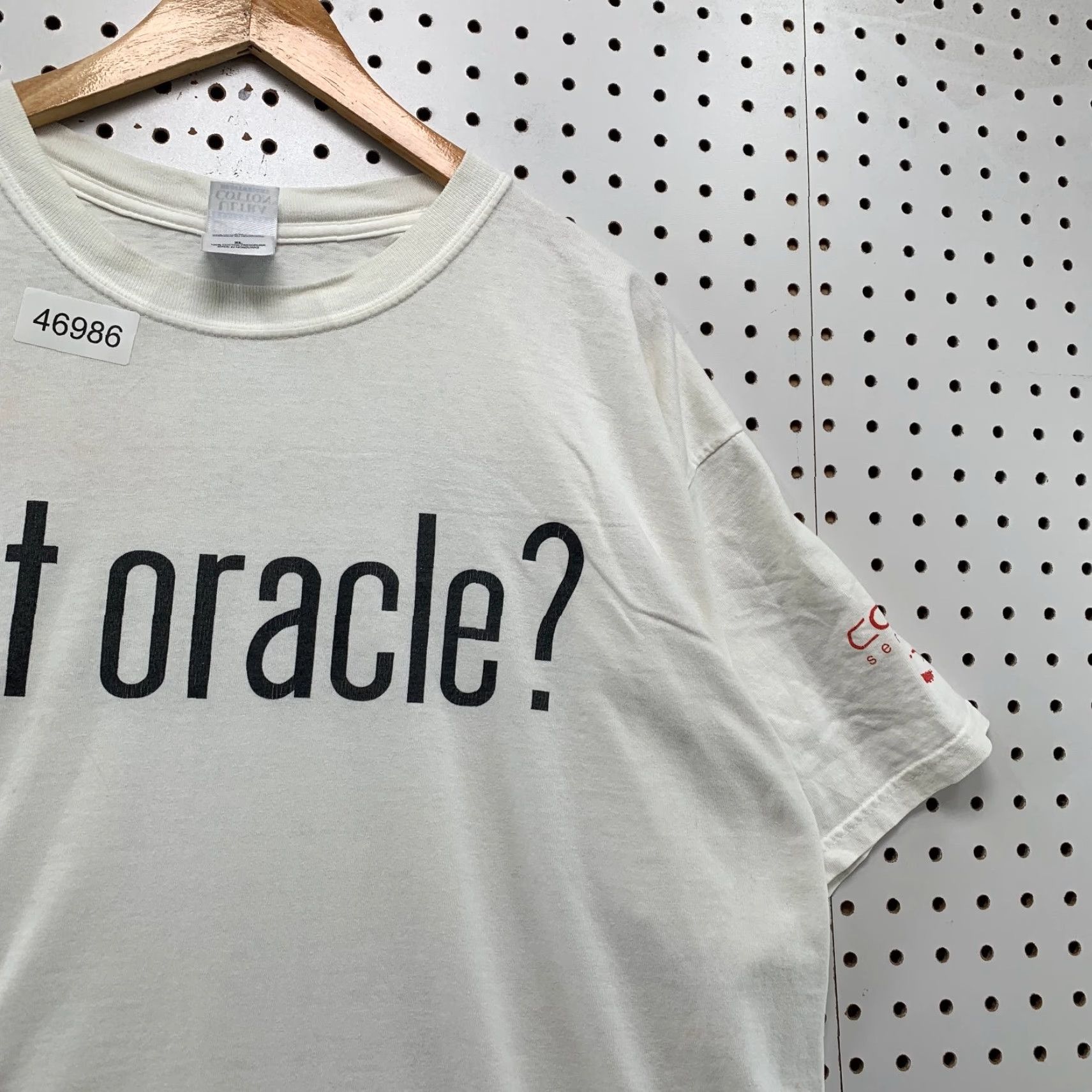 Gildan Vintage Got Oracle T Shirt Mens XL White Got Milk Parody Funny Cyber Punk Y2K Size US XL / EU 56 / 4 - 7 Thumbnail