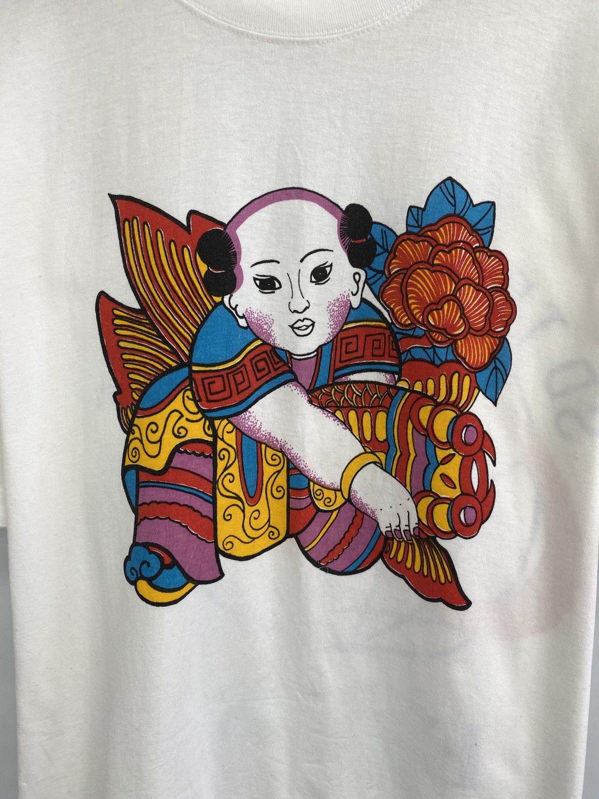 Japanese Brand 🇯🇵☯️ Vintage 90s Yin Yang Japan Style T-Shirt Rare Retro Hype Size US XL / EU 56 / 4 - 4 Thumbnail