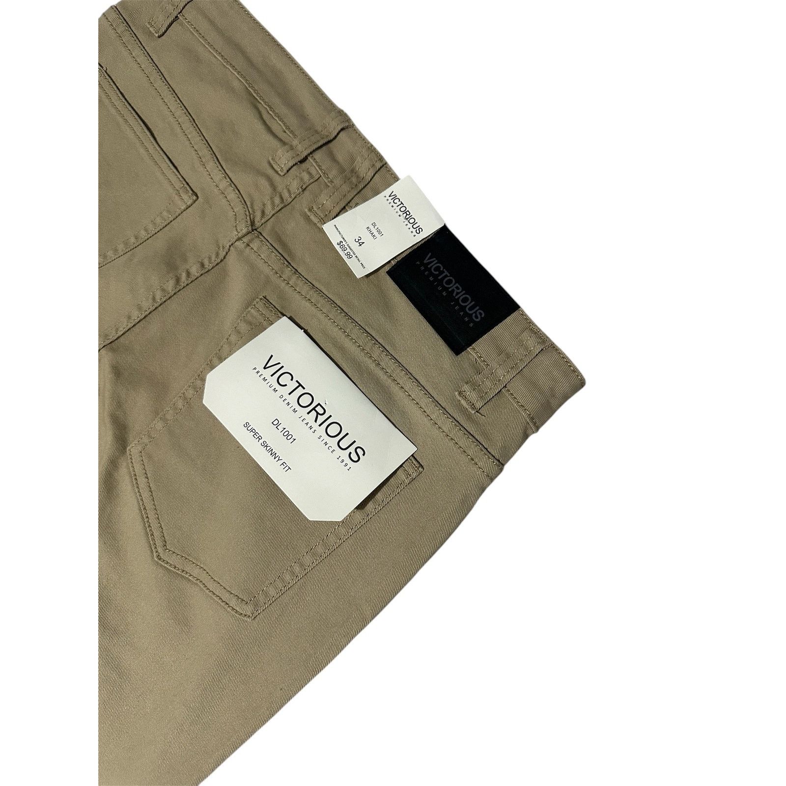 The Unbranded Brand Victorious Super Skinny Khaki Jeans 34 NWT – Casual Pants Size US 34 / EU 50 - 3 Thumbnail