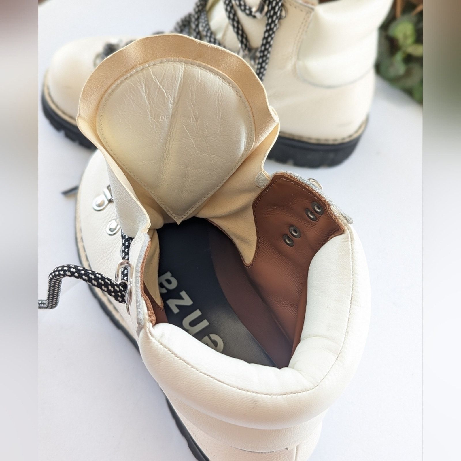 Proenza Schouler Proenza Schouler White Leather Vibram Sole Ankle Hiking Boot Size US 7 / IT 37 - 15 Thumbnail
