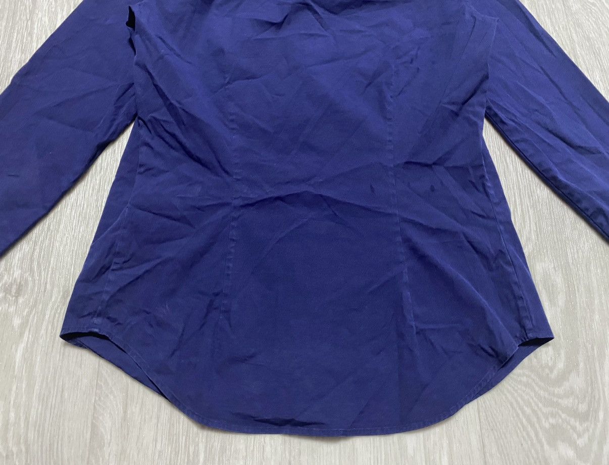 Ralph Lauren Black Label Ralph Lauren Black Label Navy Stretchy Luxury Blouse Shirt Size XS / US 0-2 / IT 36-38 - 23 Thumbnail