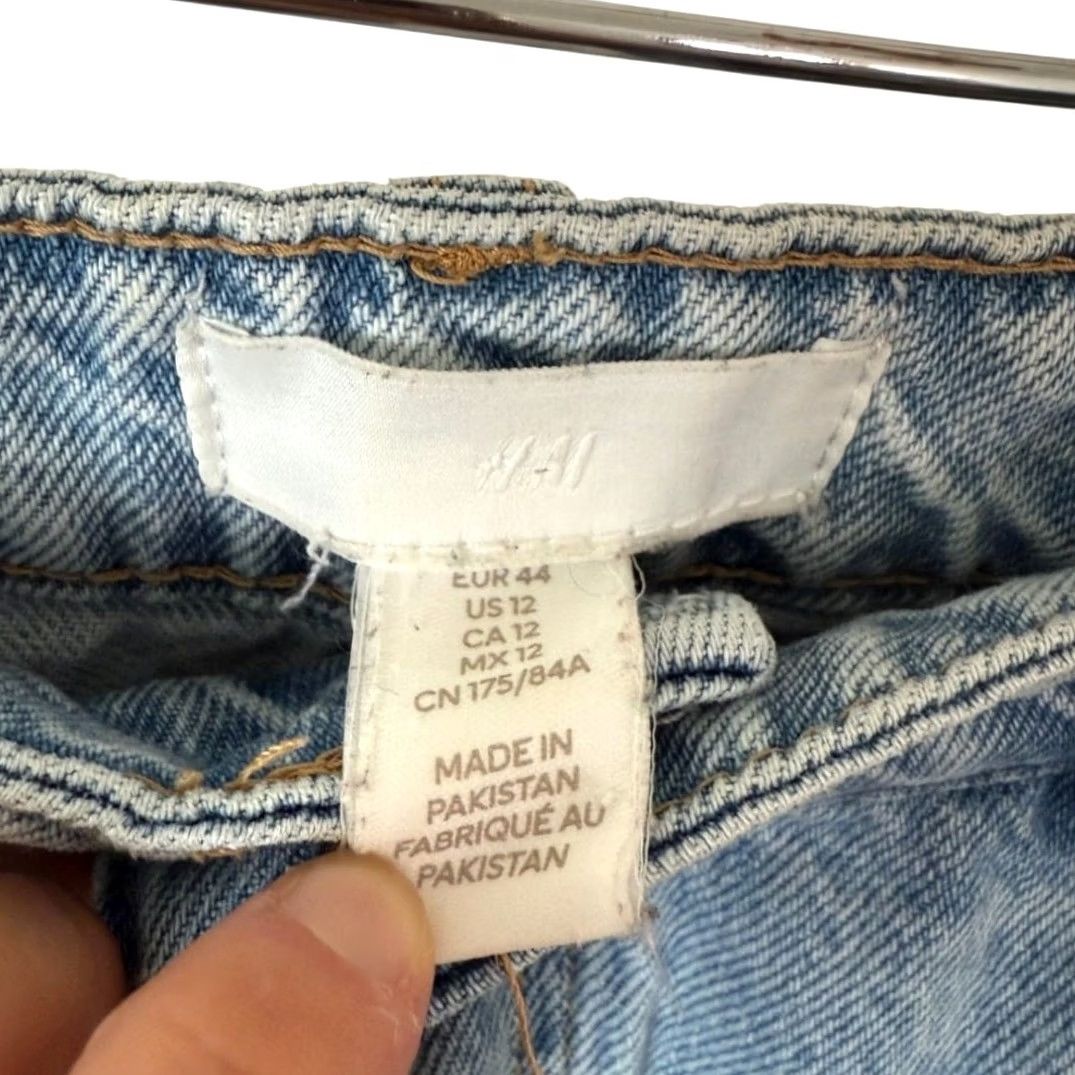 H&M H&M Light Wash High Rise 100% Cotton Straight Denim Jeans Inseam 32" Size 12 Womens Size 24" / US 00 / IT 34 - 3 Thumbnail