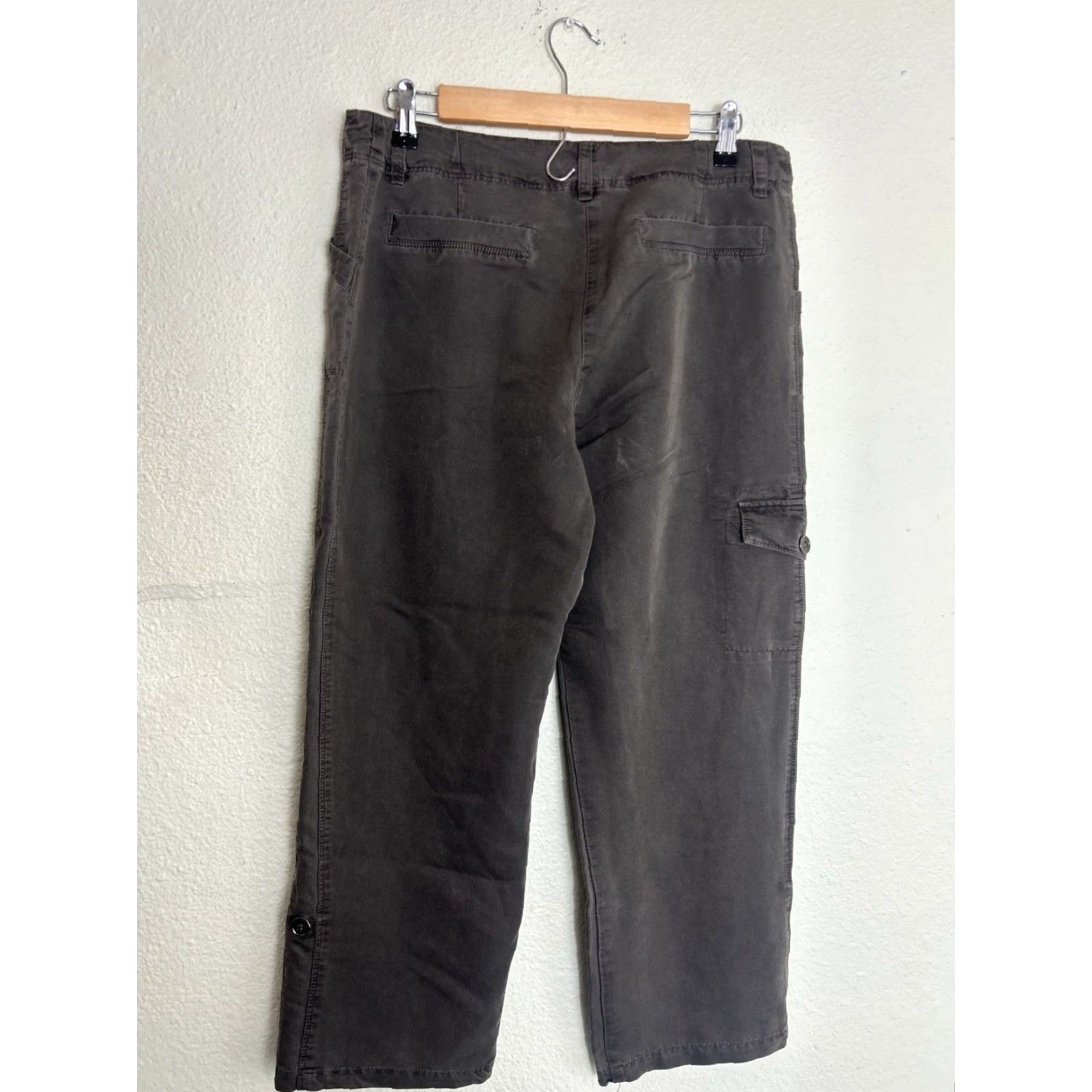 Sandro Sandro Womens Size 10 Brown Capri Cargo Pants Viscose Blend 32x26 Size 32" / US 10 / IT 46 - 7 Thumbnail