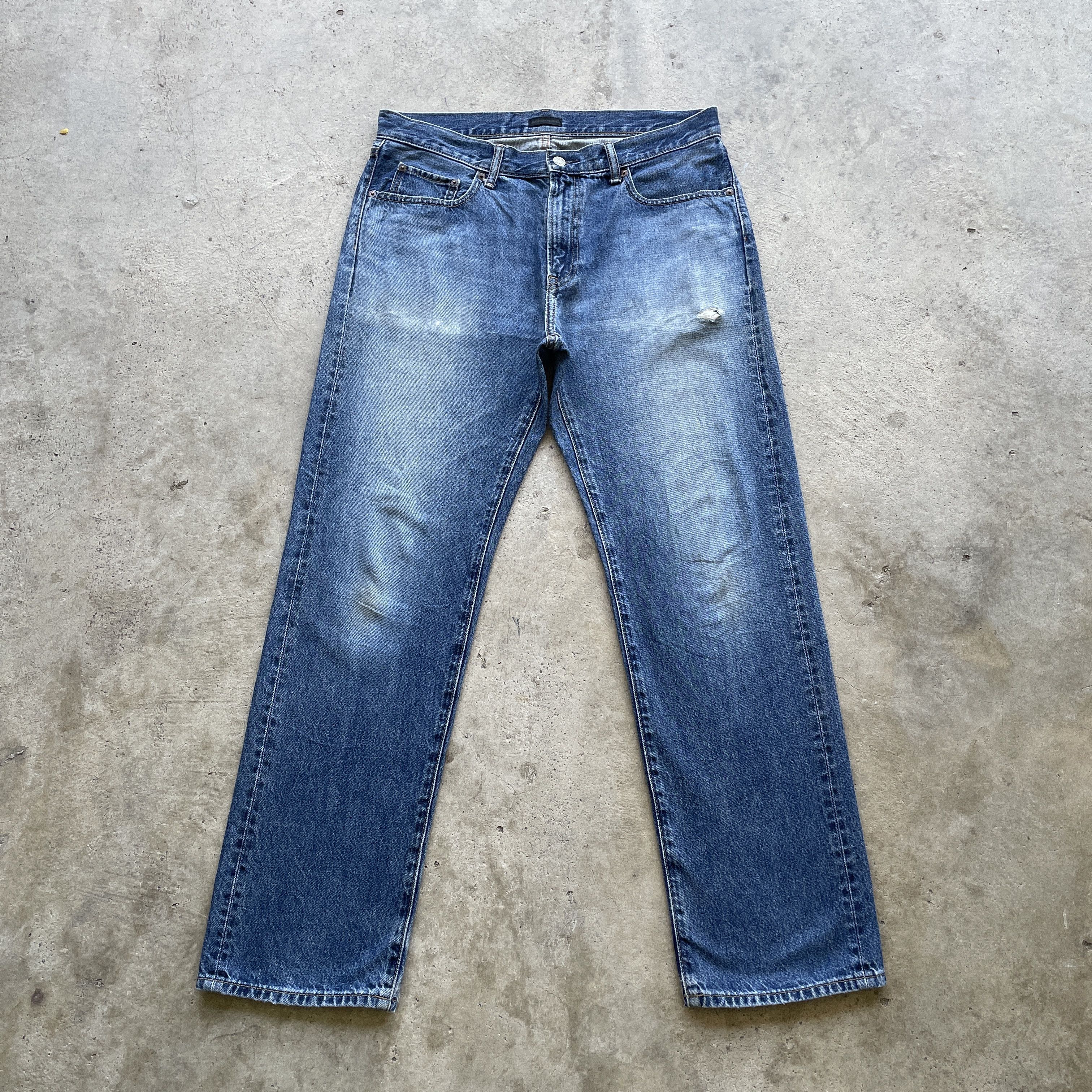 Japanese Brand W35x31 Vintage Japanese Brand Denim Faded Pants Jeans Size US 35 - 2 Thumbnail