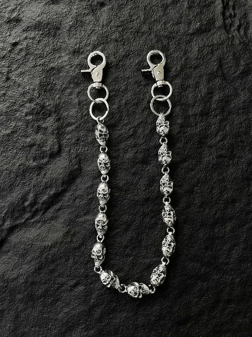 Jewelry Metal Big Skull Wallet Chain, Pants Chain Size ONE SIZE - 1 Thumbnail