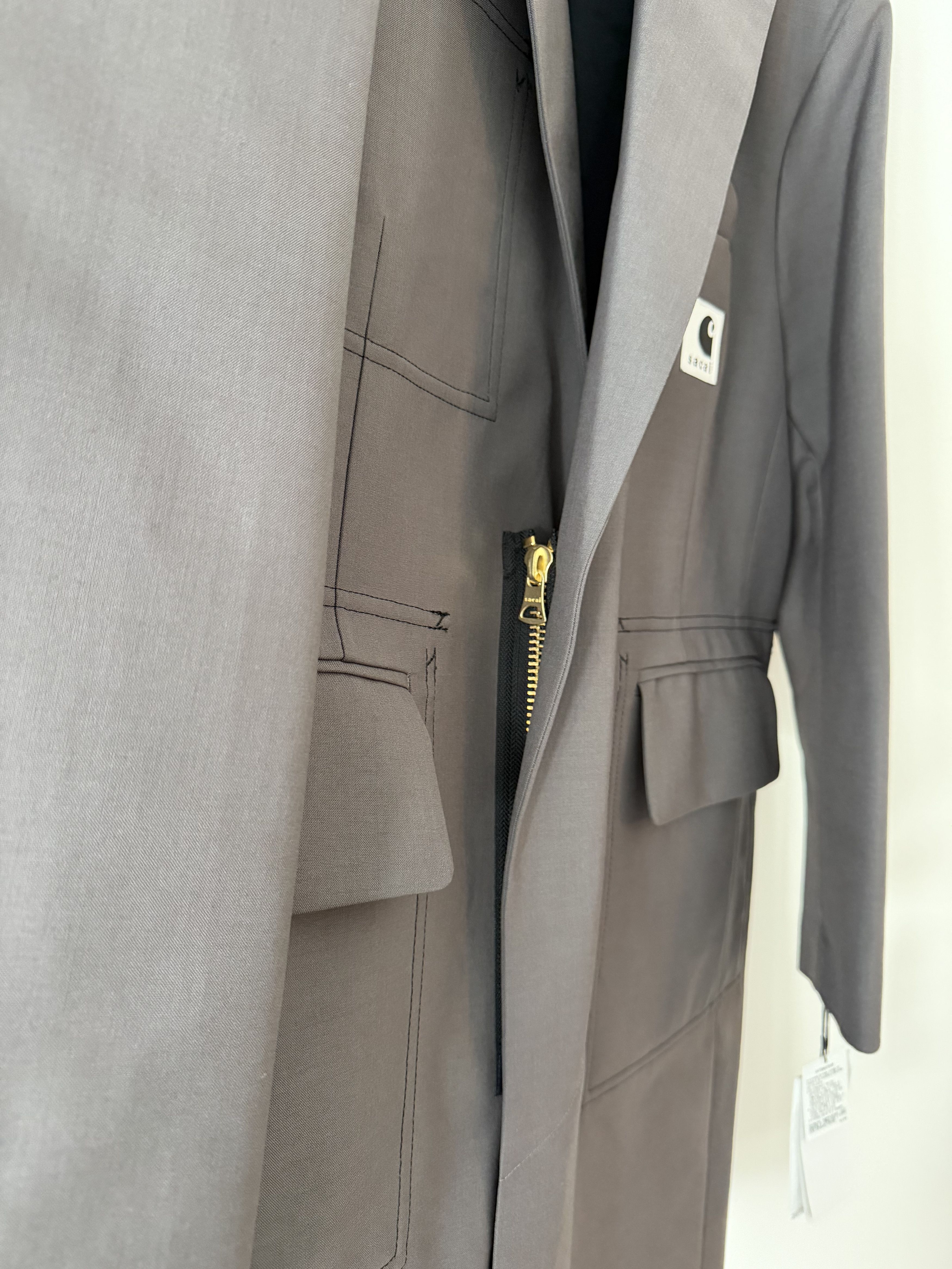 Carhartt Wip × Sacai Sacai Carhartt WIP Suiting Bonding Coat in Taupe Size US S / EU 44-46 / 1 - 4 Thumbnail