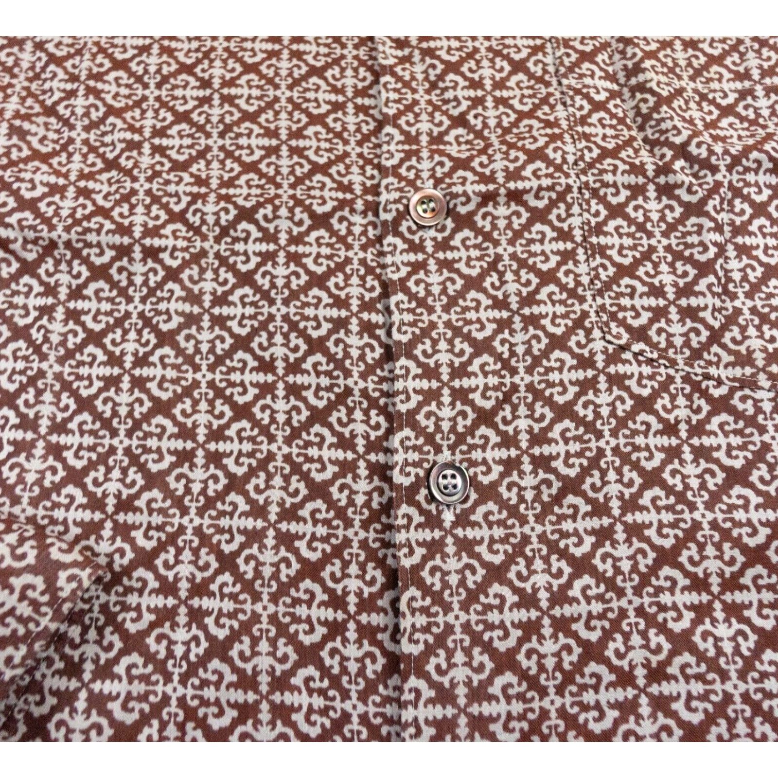 Ermenegildo Zegna VINTAGE Ermenegildo Zegna Men's Button-Down Shirt Long Sleeve Collared Casual Business Formal Travel Brown Cotton Large Mens Size US L / EU 52-54 / 3 - 4 Thumbnail