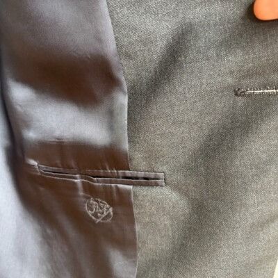 Hickey Freeman Hickey Freeman Loro Piana Wool Charcoal Gray Blazer Suit Jac Size 46R - 8 Thumbnail