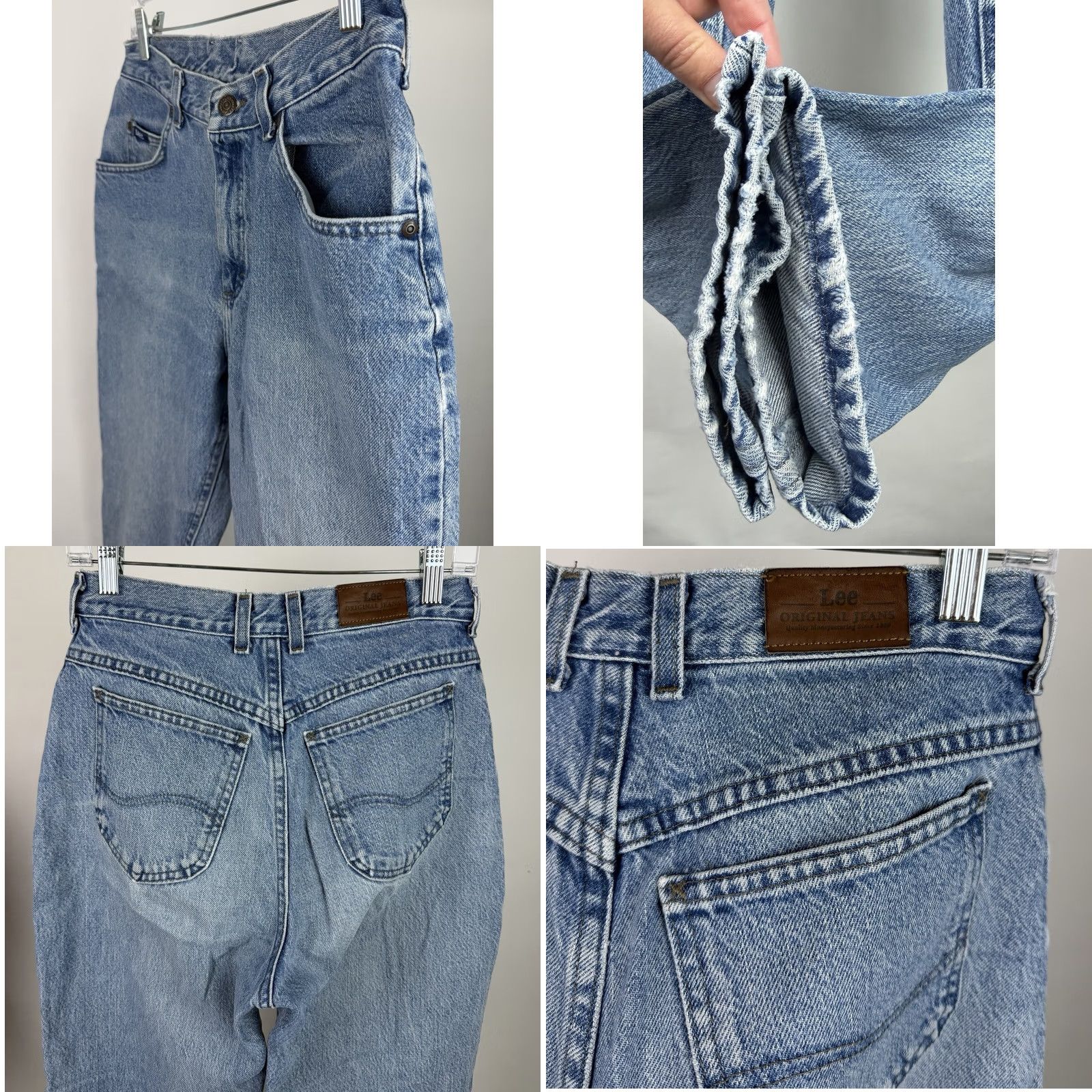 Lee VINTAGE Lee Jeans Womens 28x31 ACTUAL High Waist Tapered Leg 90s Grunge Mom Size 28" / US 6 / IT 42 - 8 Thumbnail