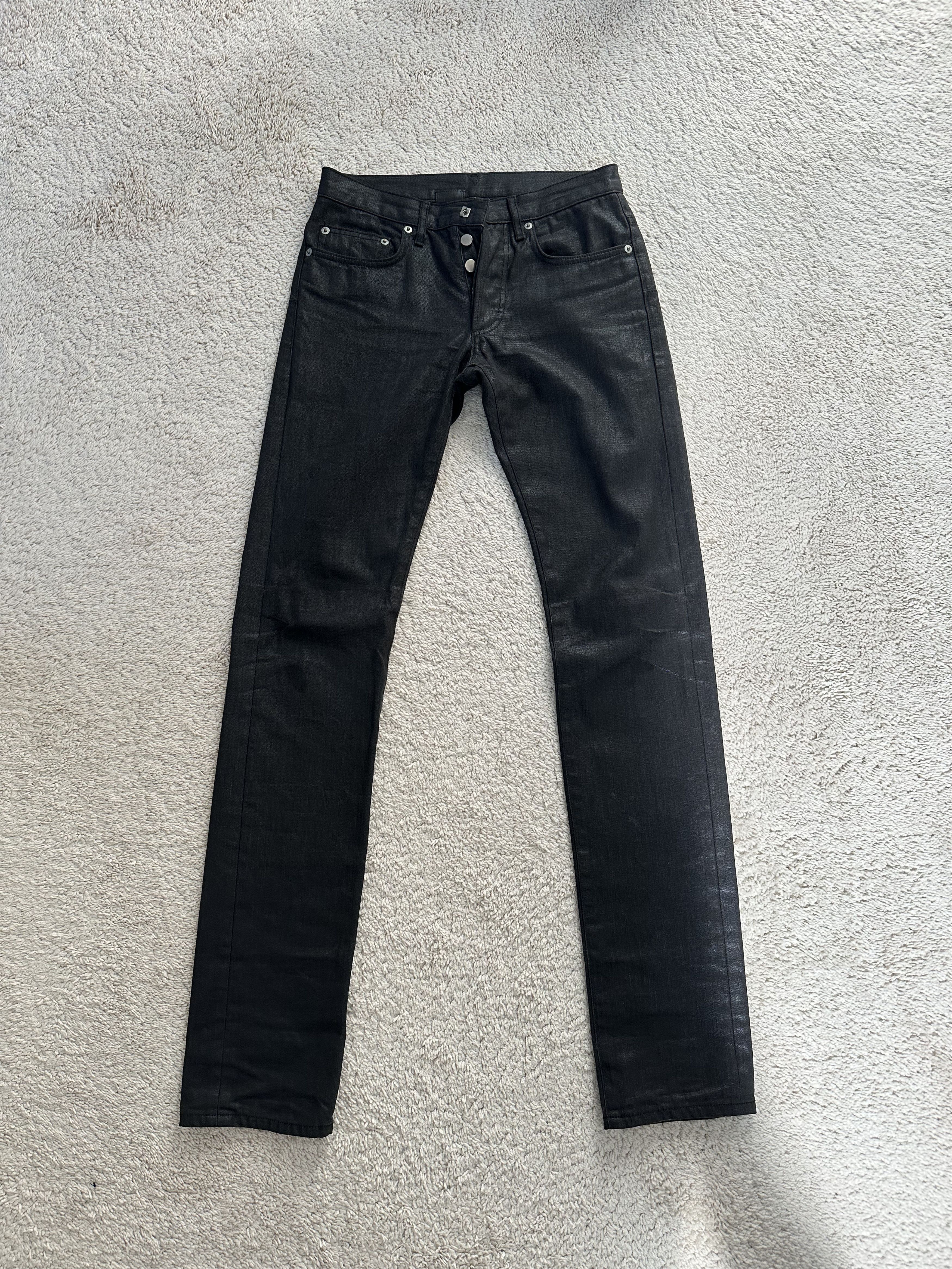 Dior Dior Homme Black Waxed Low-rise Skinny Jeans (Hedi Era) | Grailed