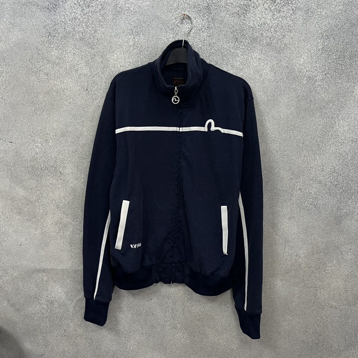 Evisu Men’s Evisu Wool Mock Turtleneck Full Zip Embroidered Sz: L Size US L / EU 52-54 / 3 - 1 Thumbnail