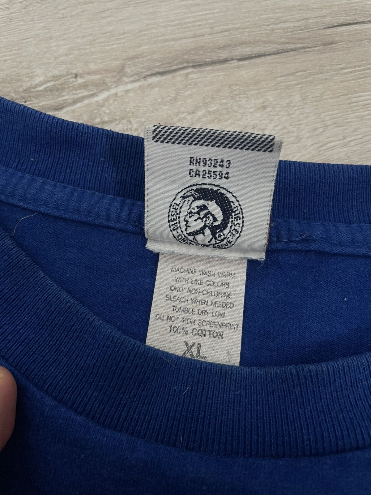 Diesel × Vintage Vintage 90s Diesel Red Big Logo Tee With Face Y2k Opium Size US XL / EU 56 / 4 - 7 Thumbnail