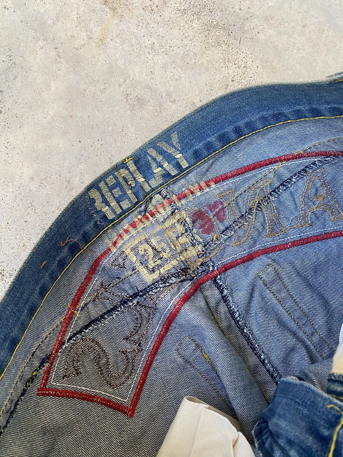 Replay 2000s Replay “ ANGELS” Embroidered Patches y2k Denim Size US 34 / EU 50 - 12 Thumbnail