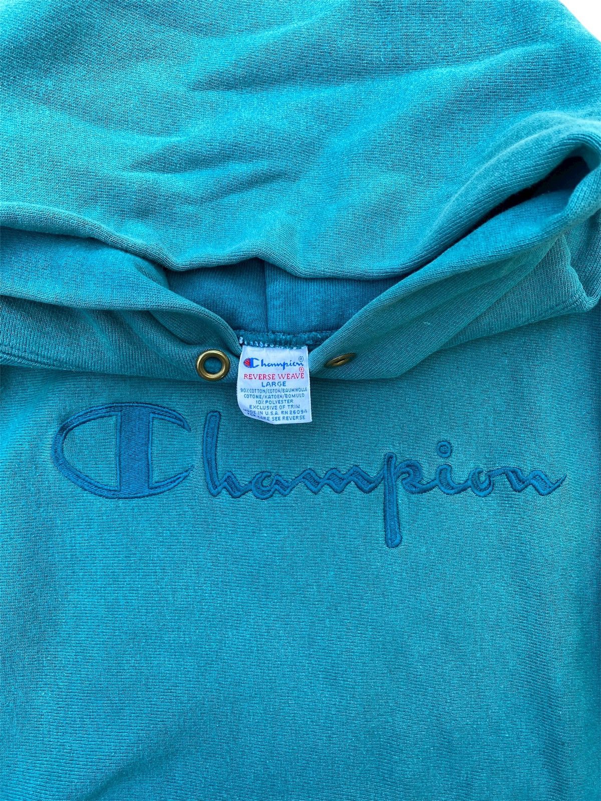 Champion Vintage 90s Champion Reverse Weave Green Script Logo Hoodie Size US L / EU 52-54 / 3 - 5 Thumbnail