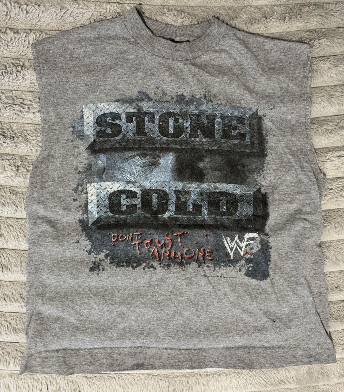 WWF 90s rare stone cold steve austin don’t trust anyone 1999 tee Size US XL / EU 56 / 4 - 5 Thumbnail