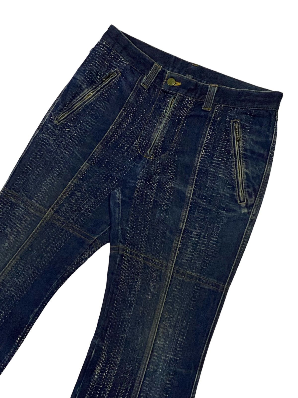 Tornado Mart Tornado Mart Flare Textile Boro Line Style Denim Pants Size US 30 / EU 46 - 17 Thumbnail