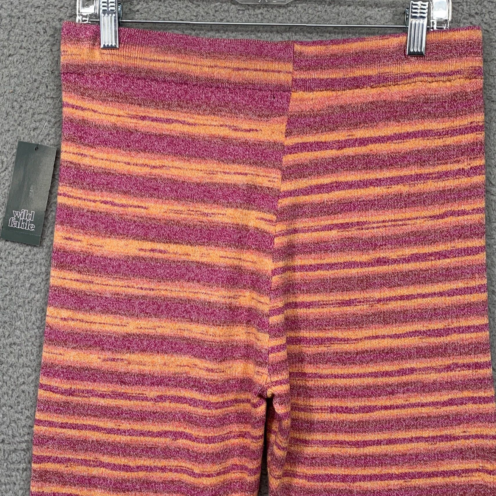 Vintage NEW Wild Fable Misses/Teens Pants XL Stretch Soft Plumb Purple Orange Stripe NWT Size 40" / US 18 - 5 Thumbnail