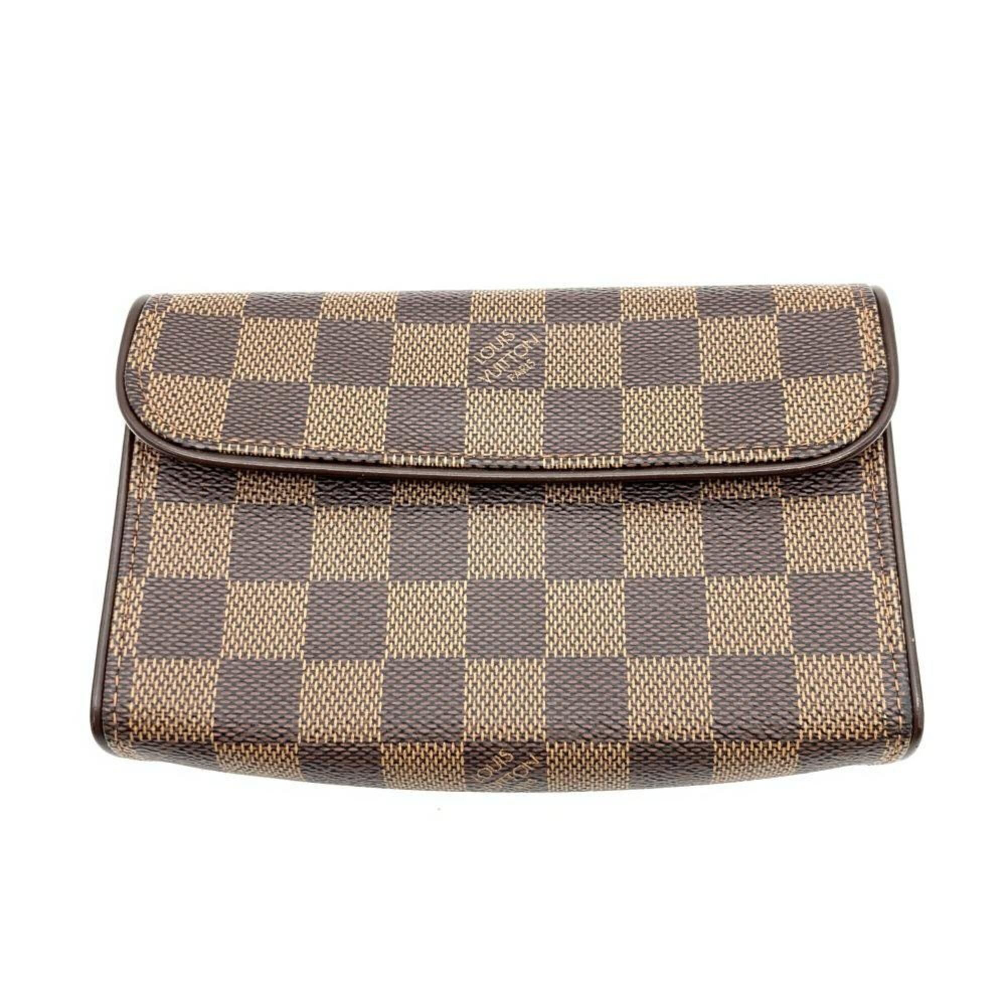 Louis Vuitton Louis Vuitton Pochette Florentine Body Bag, Damier Ebene, N51856, Brown Waist Bag Size ONE SIZE - 1 Thumbnail