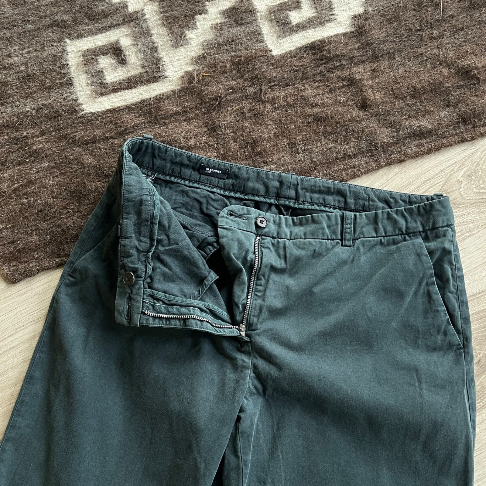 Jil Sander Jil Sander Navy Straight Fit Cotton Pants 9645AC Size 32" / US 10 / IT 46 - 4 Thumbnail