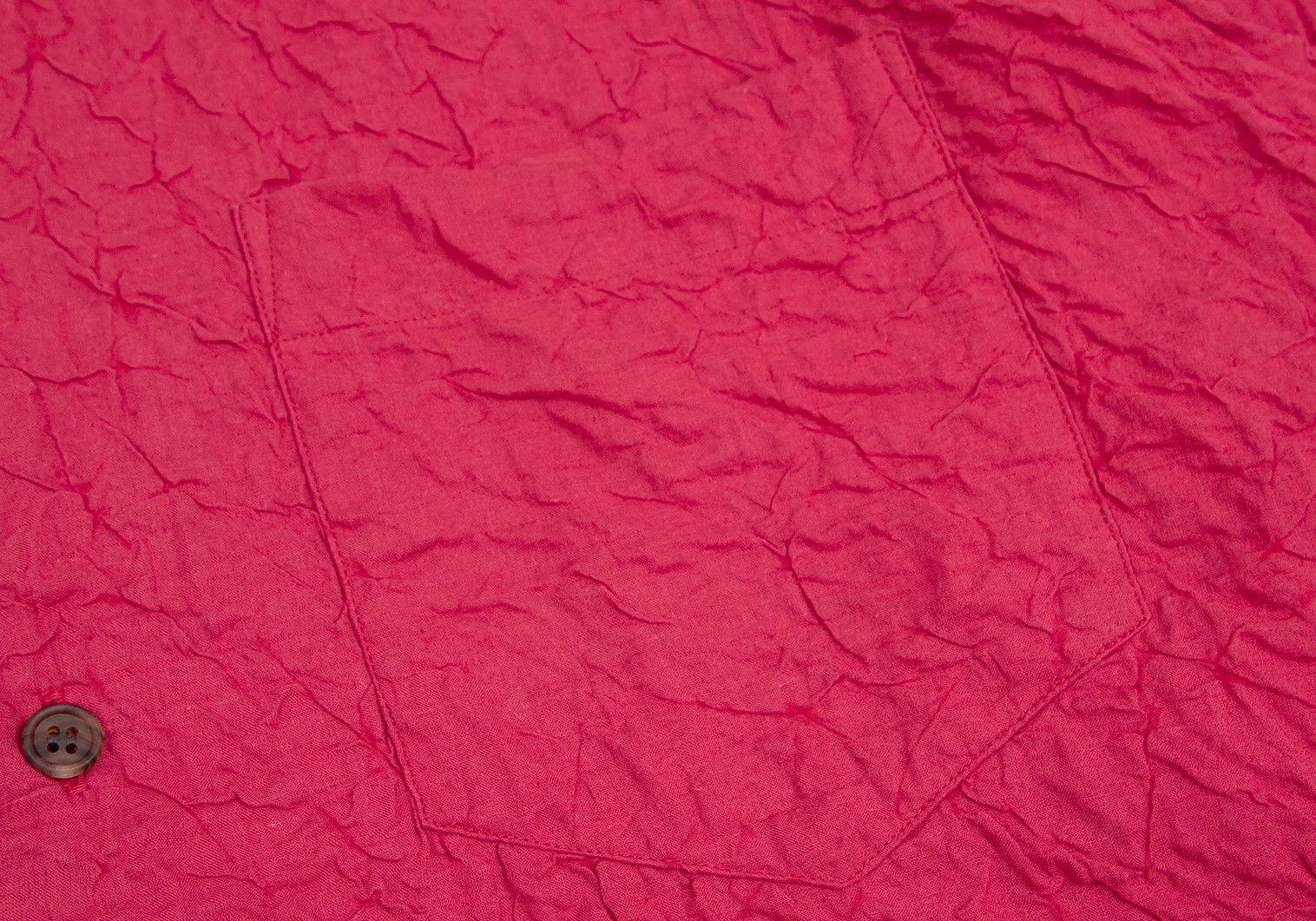 Issey Miyake Cotton Wrinkle Pleats Shirt in Red Size US L / EU 52-54 / 3 - 6 Thumbnail