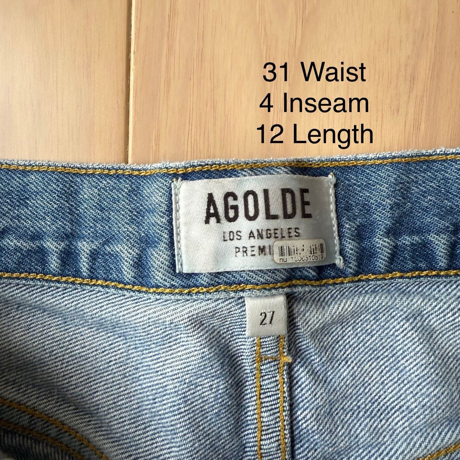 Agolde Agolde Denim Shorts Women's 31 Blue Jorts Summer Glam Boho Size 31" - 5 Thumbnail