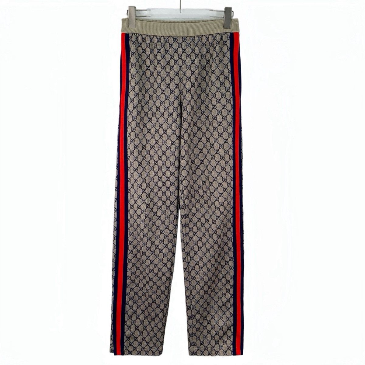 Gucci Gucci Logo Jacquard All-over Print Stripe Casual Pants K26WX Size 26" / US 2 / IT 38 - 1 Thumbnail